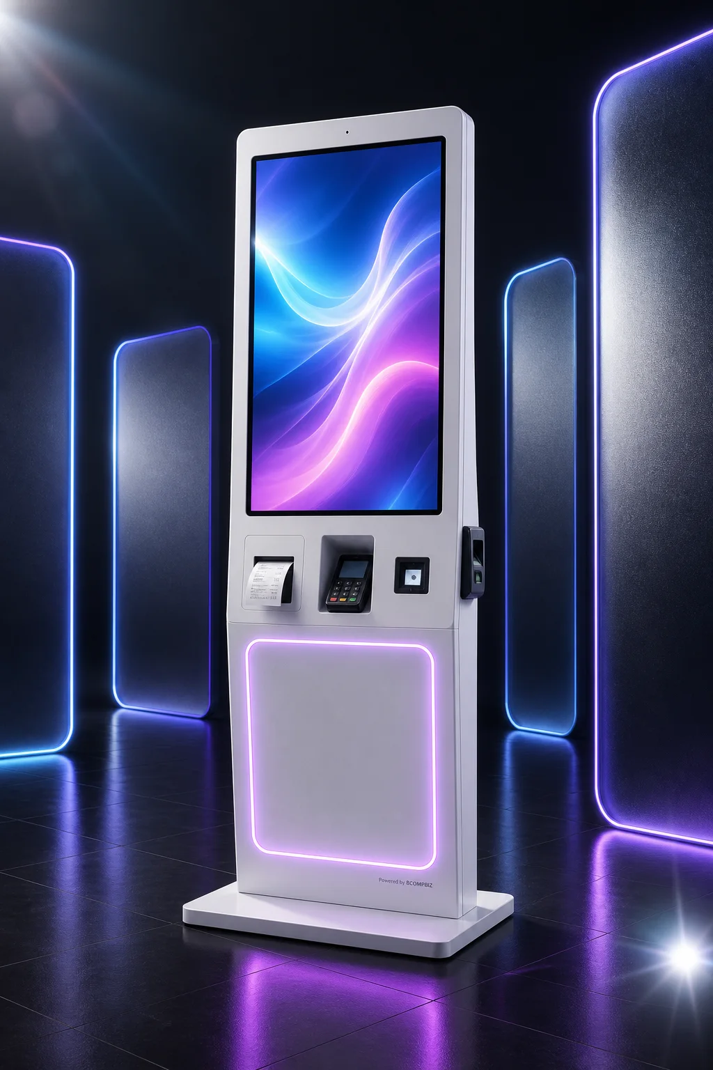 Kiosk self-service Kiditek dengan enclosure custom